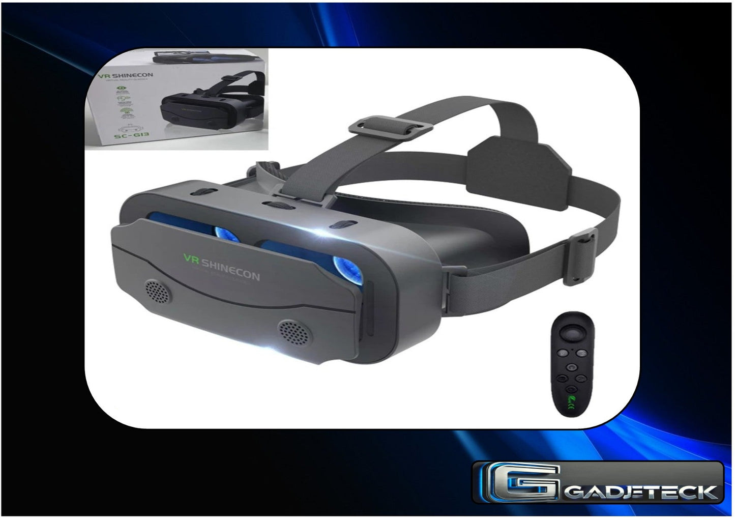 VR Lunettes 3D Casque de réalité virtuel Lunettes pour smartphone Téléphone portable intelligent avec contrôleur - gadjeteck