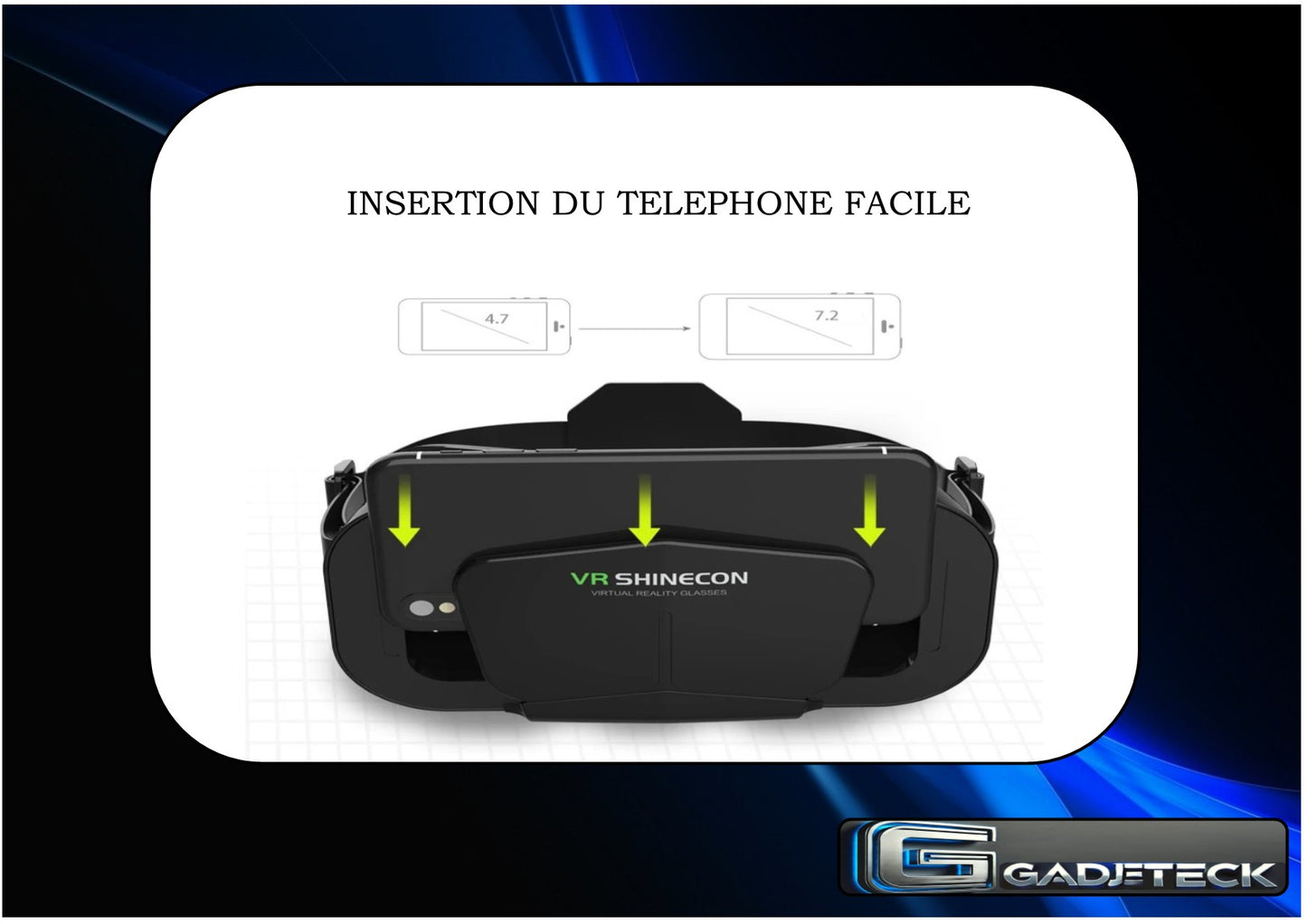 VR Lunettes 3D Casque de réalité virtuel Lunettes pour smartphone Téléphone portable intelligent avec contrôleur - gadjeteck