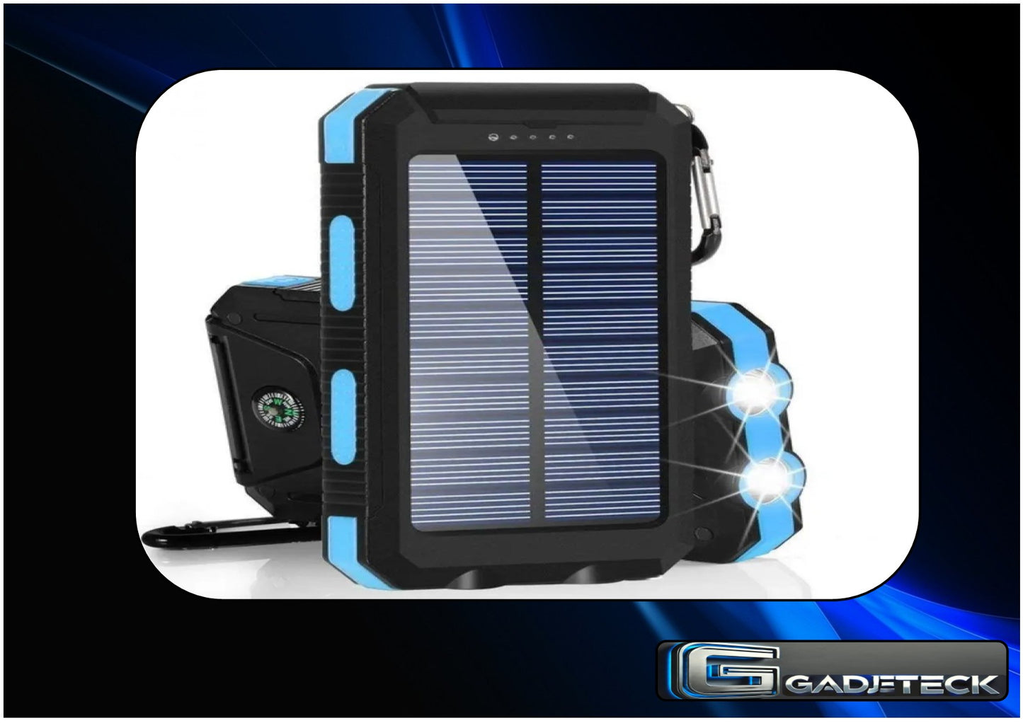 Batterie solaire étanche portable LED Double chargeur USB 80000mAh - gadjeteck