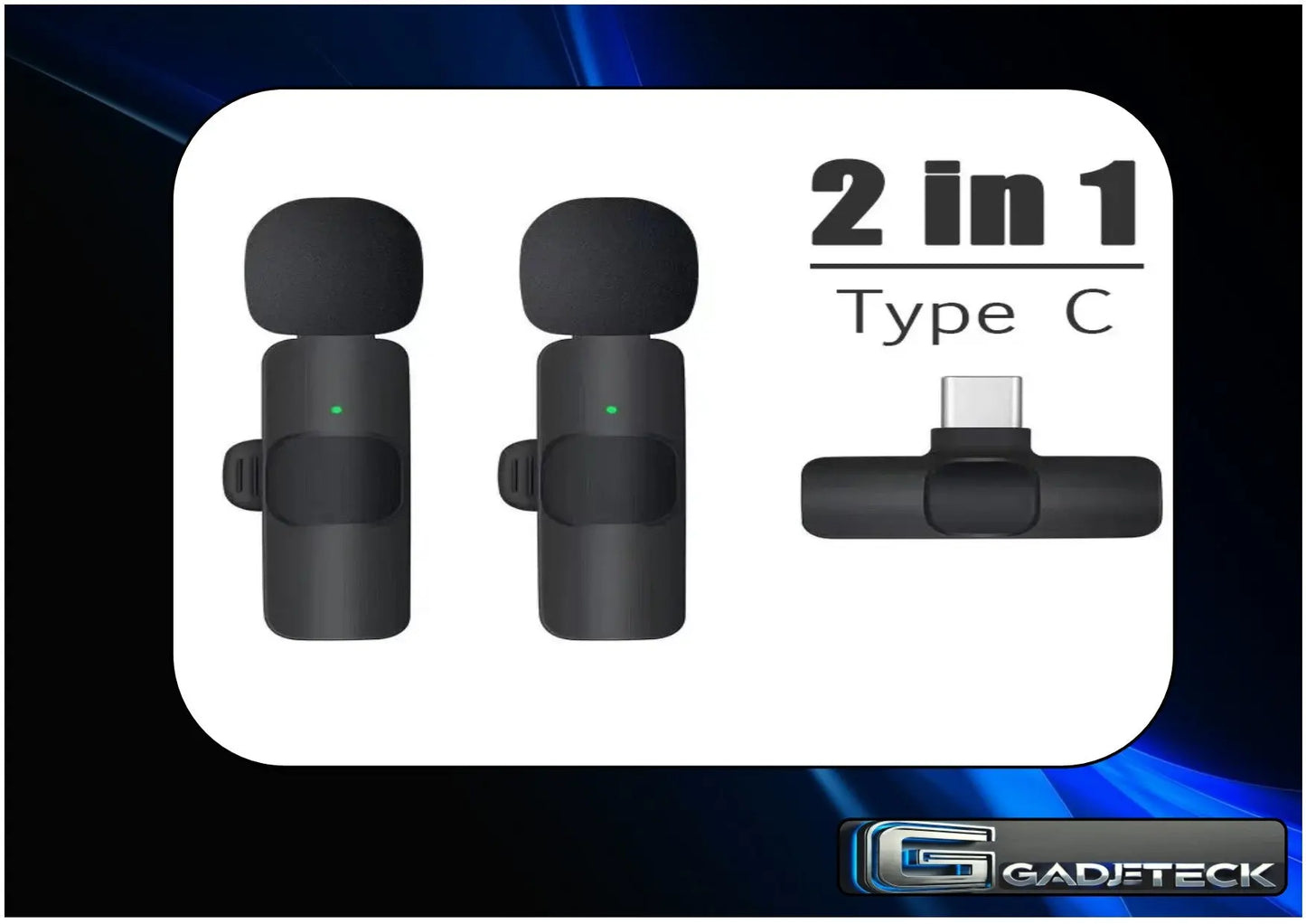 Microphone cravate sans fil, mini microphone d'enregistrement audio et vidéo pour iPhone, téléphone Android - gadjeteck