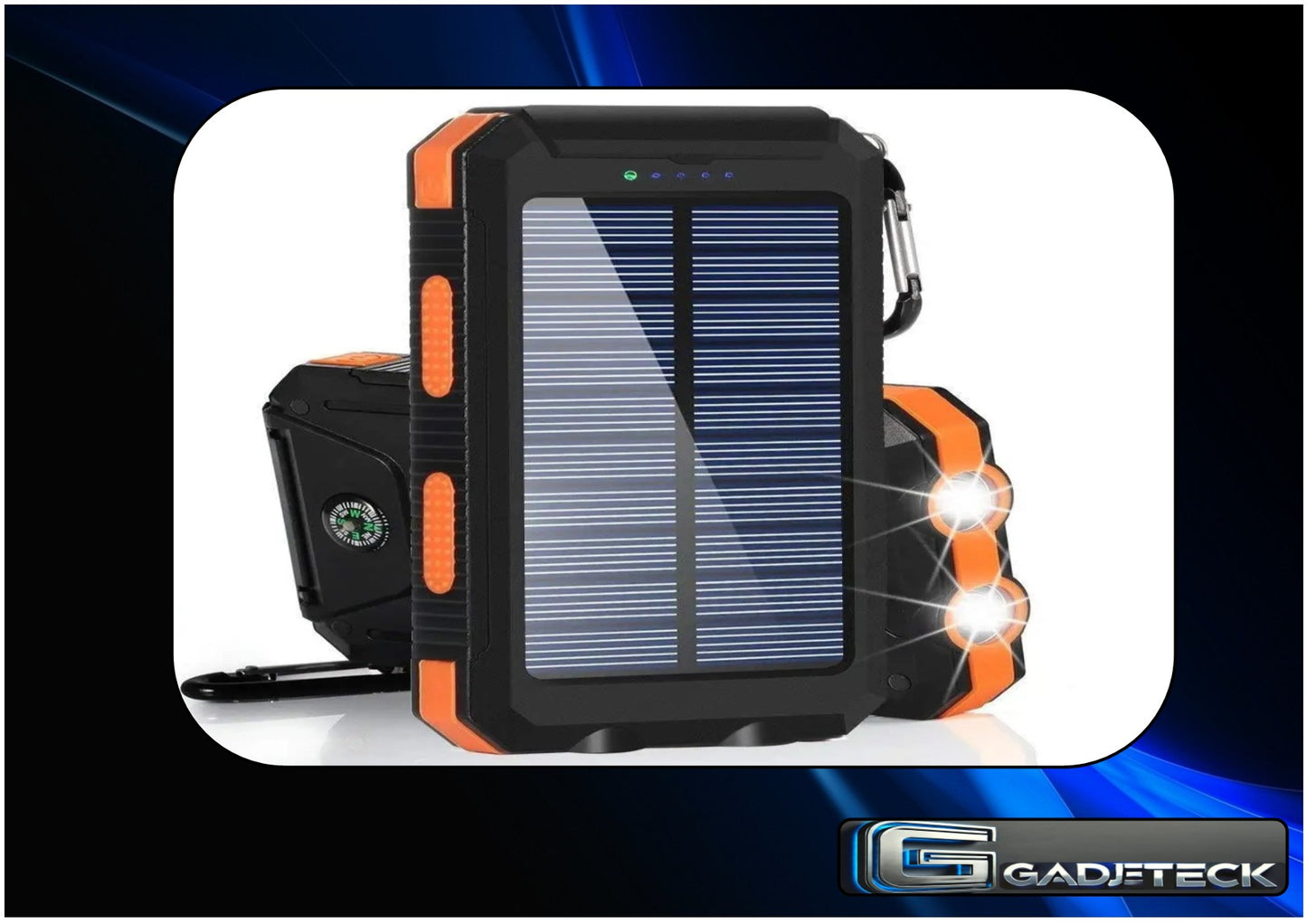 Batterie solaire étanche portable LED Double chargeur USB 80000mAh - gadjeteck