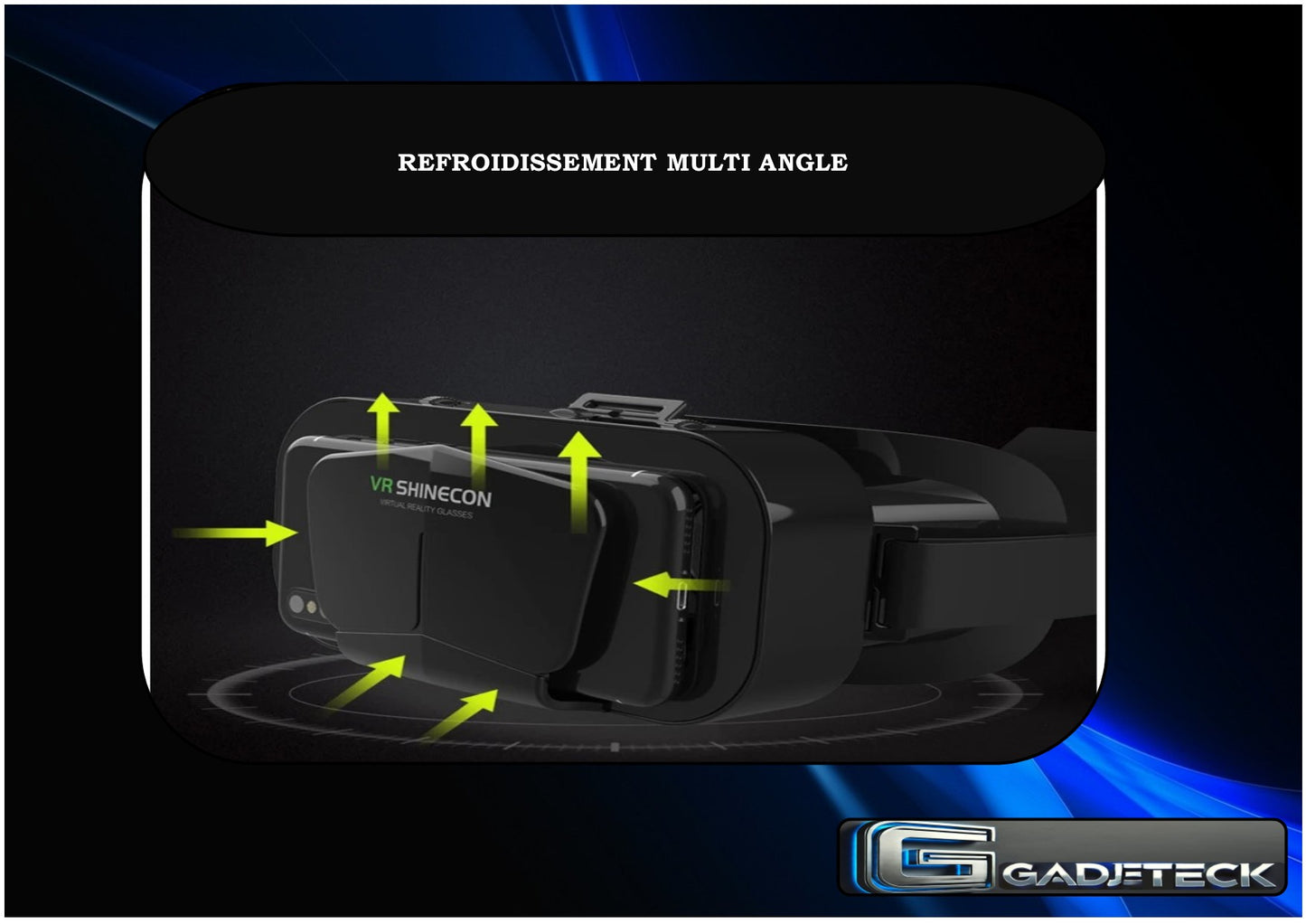 VR Lunettes 3D Casque de réalité virtuel Lunettes pour smartphone Téléphone portable intelligent avec contrôleur - gadjeteck