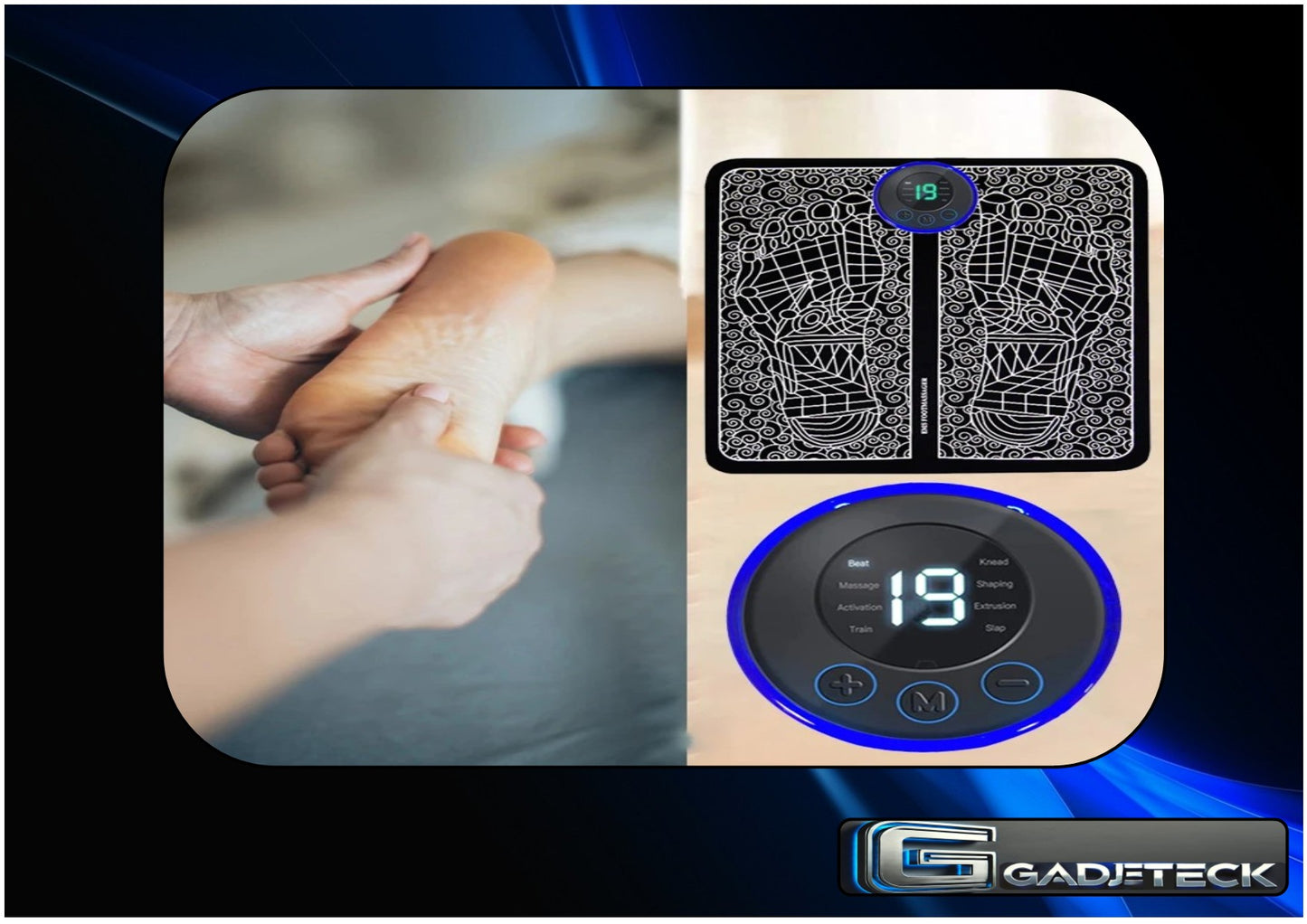 Coussin de massage de pied électrique Massage musculaire Entraîneur de relaxation pour massage - gadjeteck
