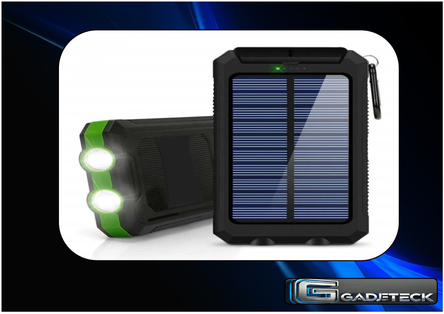 Batterie solaire étanche portable LED Double chargeur USB 80000mAh - gadjeteck