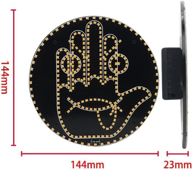 Lumière de doigt avec télécommande - Feu LED geste de la main pour colère au volant