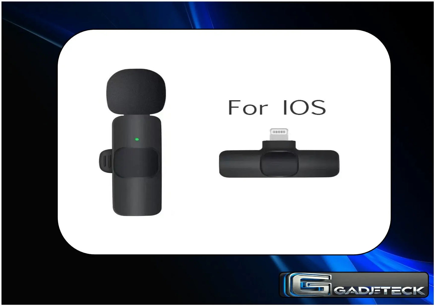 Microphone cravate sans fil, mini microphone d'enregistrement audio et vidéo pour iPhone, téléphone Android - gadjeteck