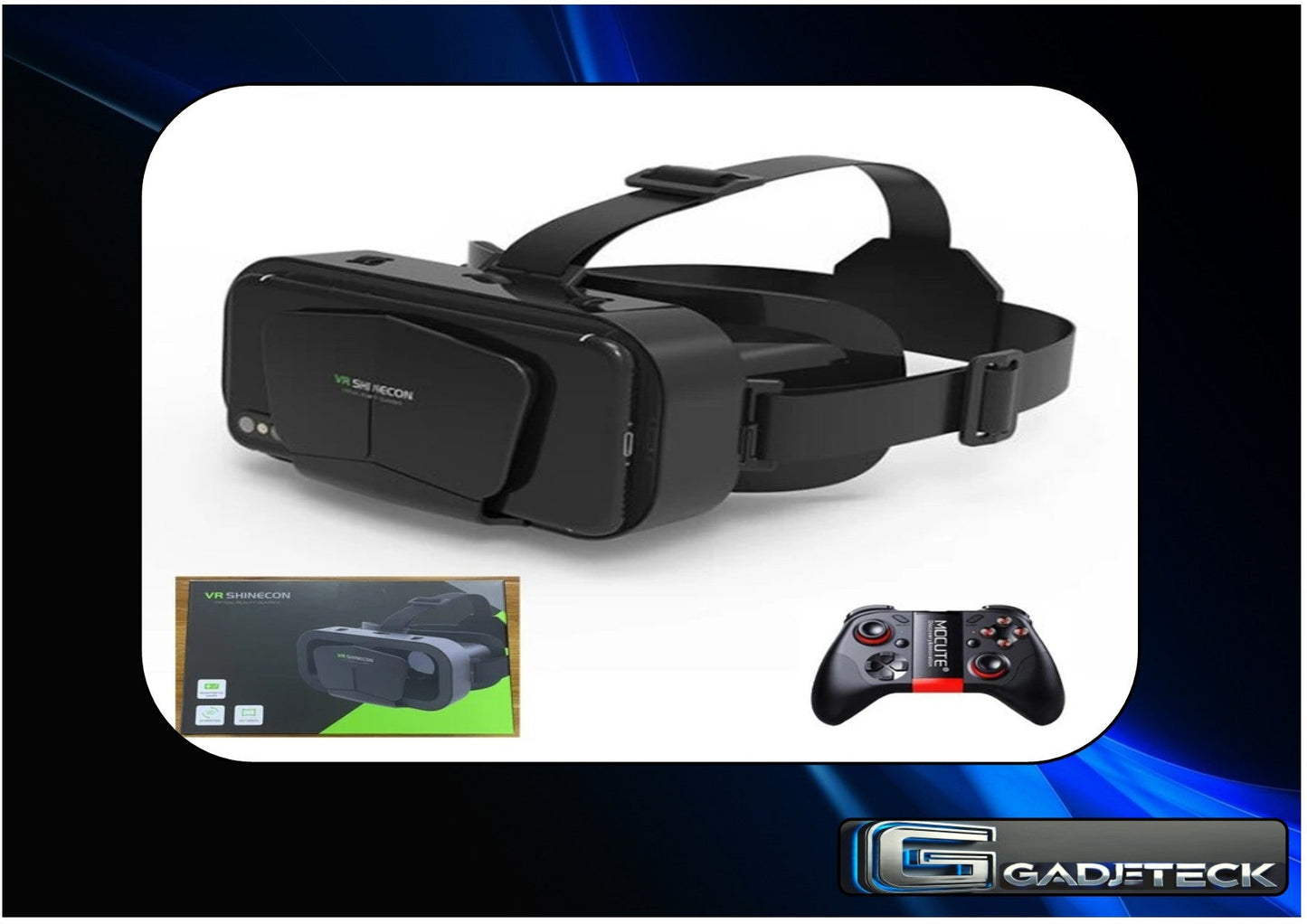 VR Lunettes 3D Casque de réalité virtuel Lunettes pour smartphone Téléphone portable intelligent avec contrôleur - gadjeteck