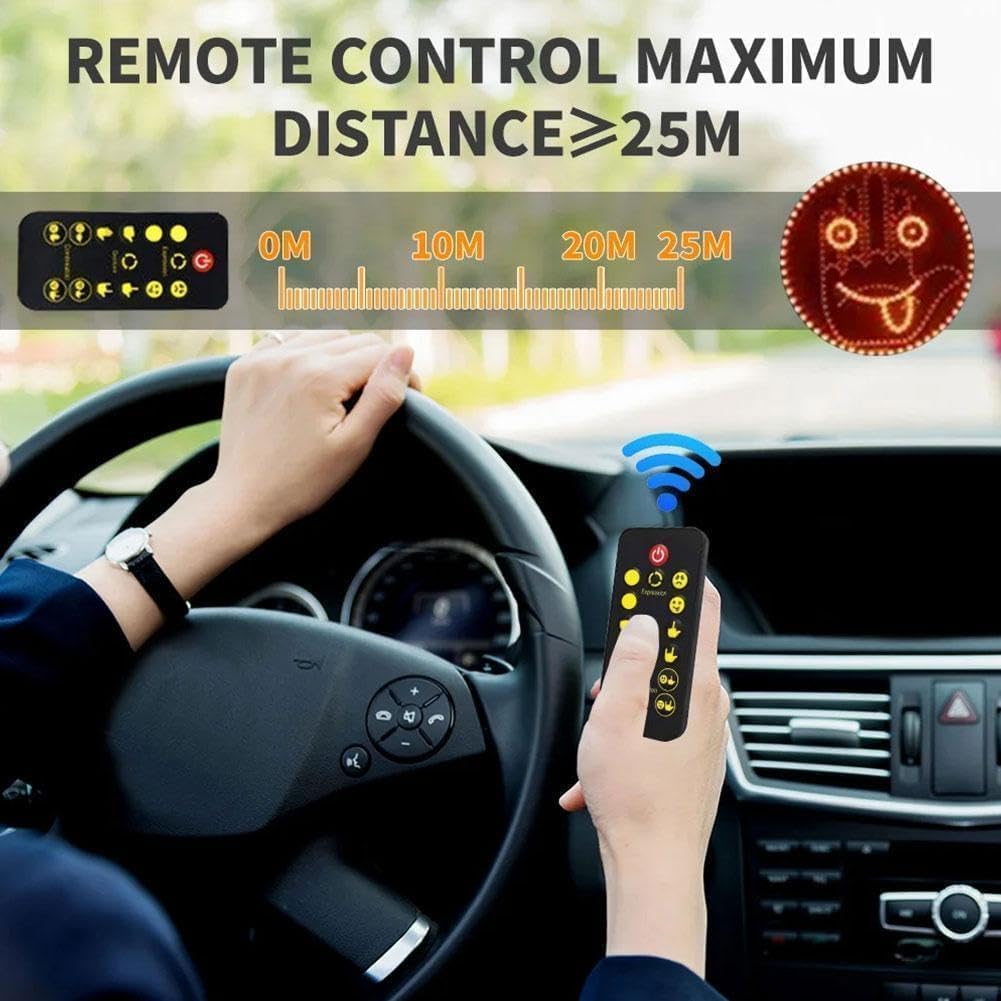 Lumière de doigt avec télécommande - Feu LED geste de la main pour colère au volant