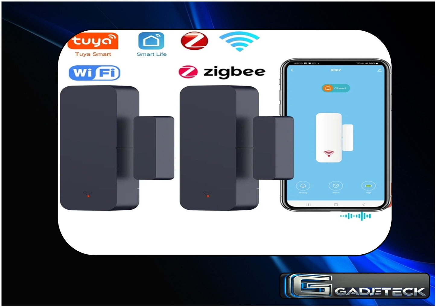 Connected magnetic door and window sensor