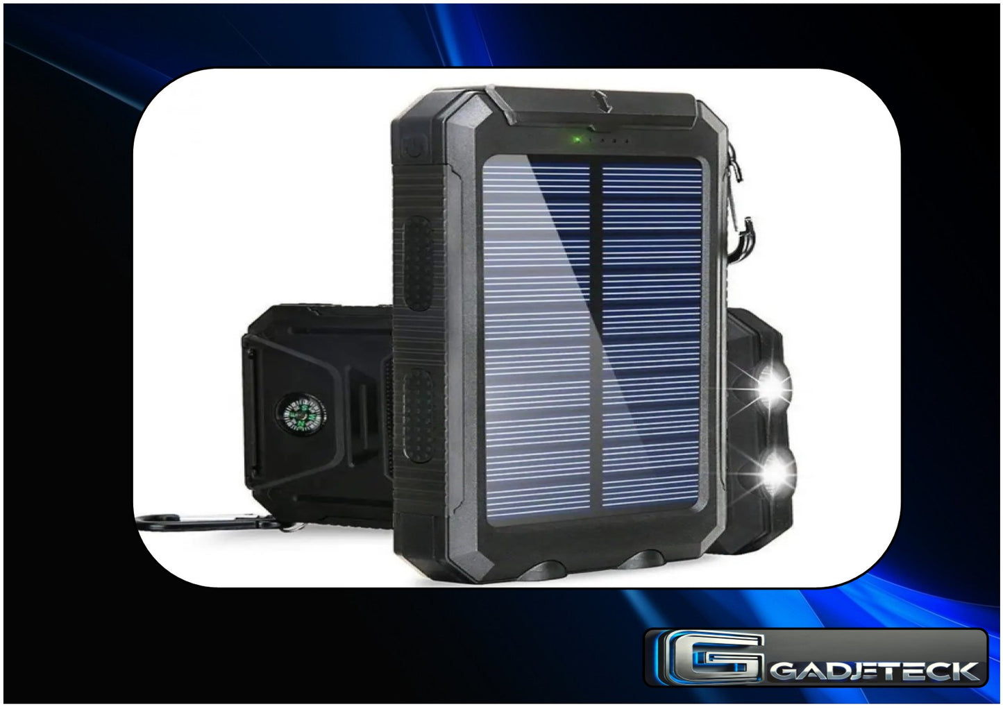 Batterie solaire étanche portable LED Double chargeur USB 80000mAh - gadjeteck
