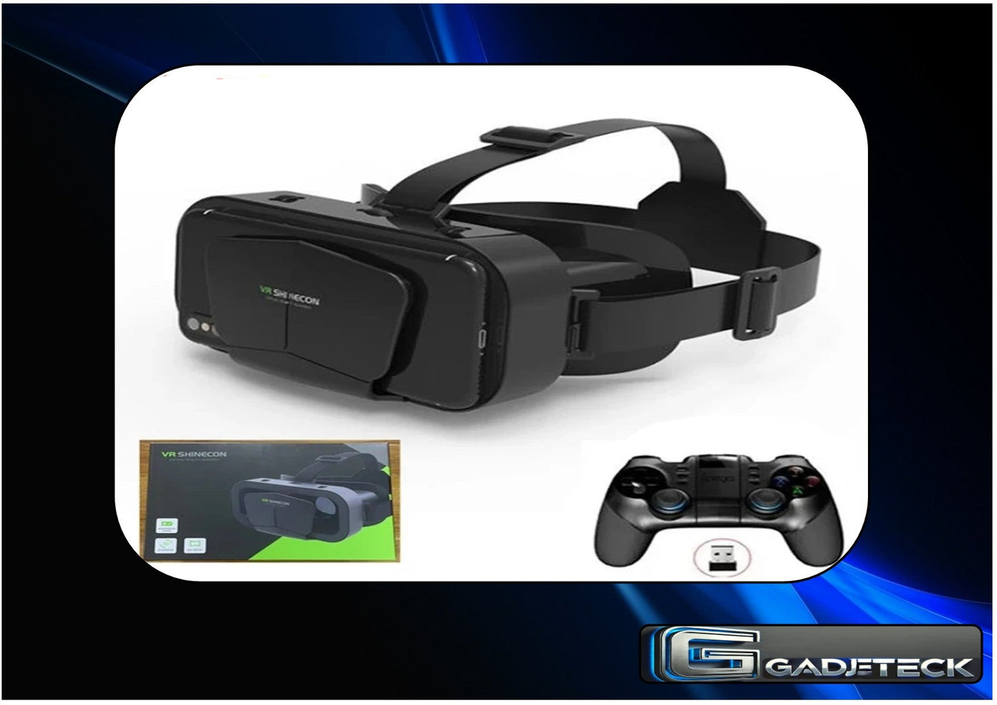 VR Lunettes 3D Casque de réalité virtuel Lunettes pour smartphone Téléphone portable intelligent avec contrôleur - gadjeteck