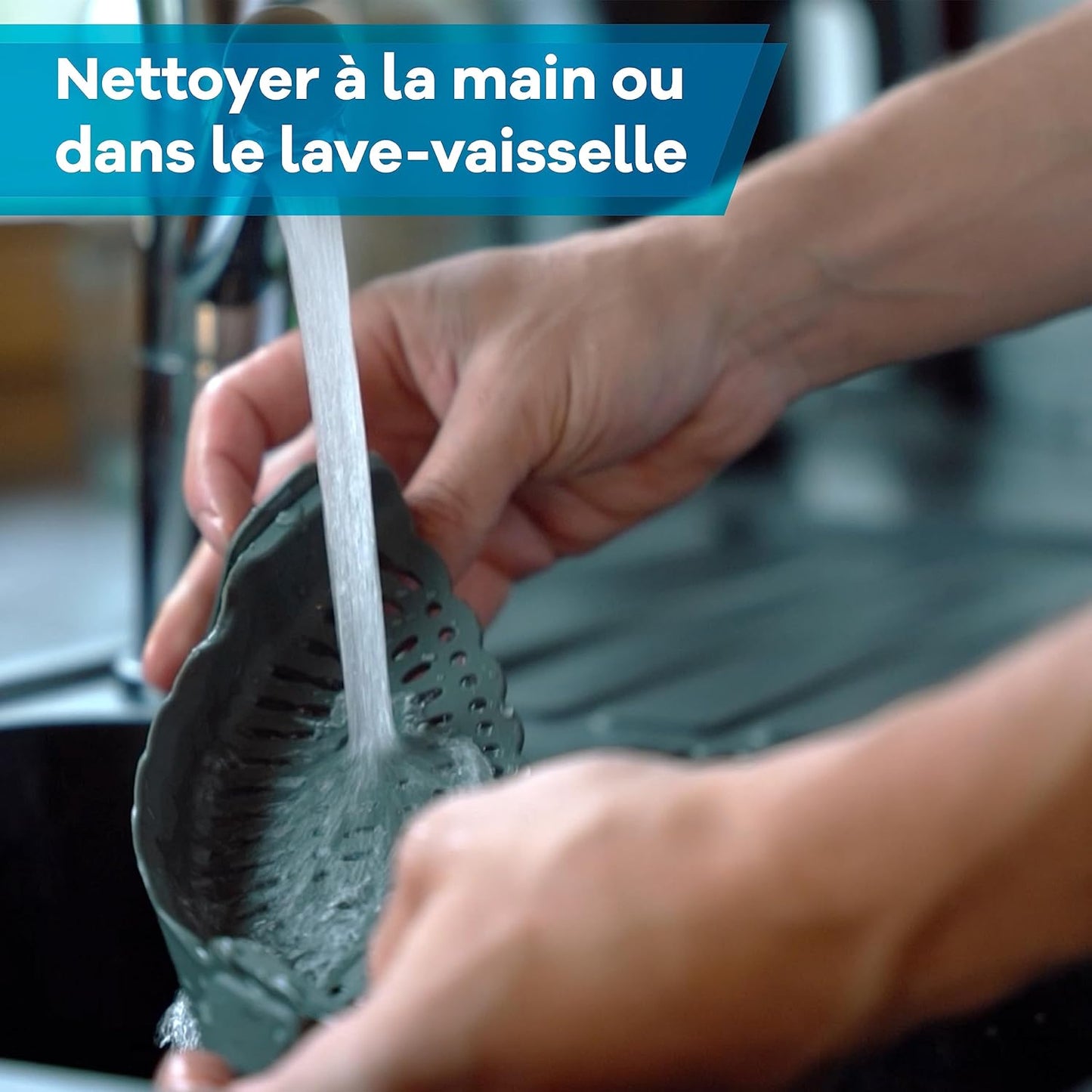 Filtre en silicone pour cuisine - Passoire clip-on pour casseroles et poêles, égouttoir à pâtes, légumes et fruits, gadgets de cuisine