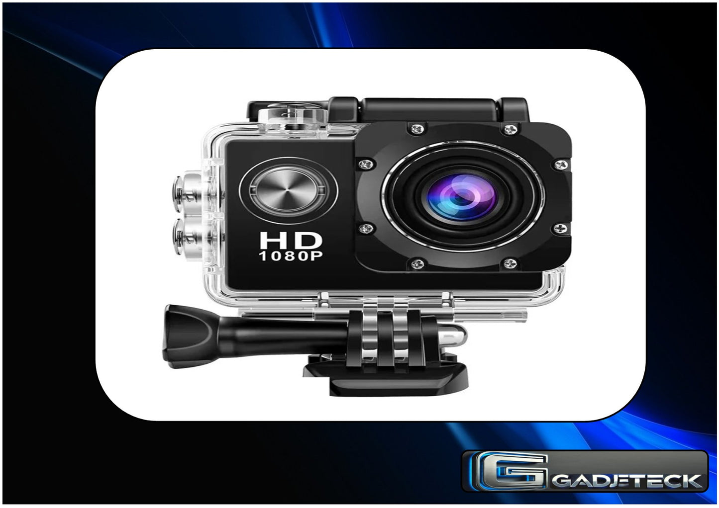 Caméra d’action 4K Ultra HD 3MP 900mAh Boîtier étanche sous-marin Casque de sport en plein air Caméras d’enregistrement vidéo avec écran HD 2.0 - gadjeteck