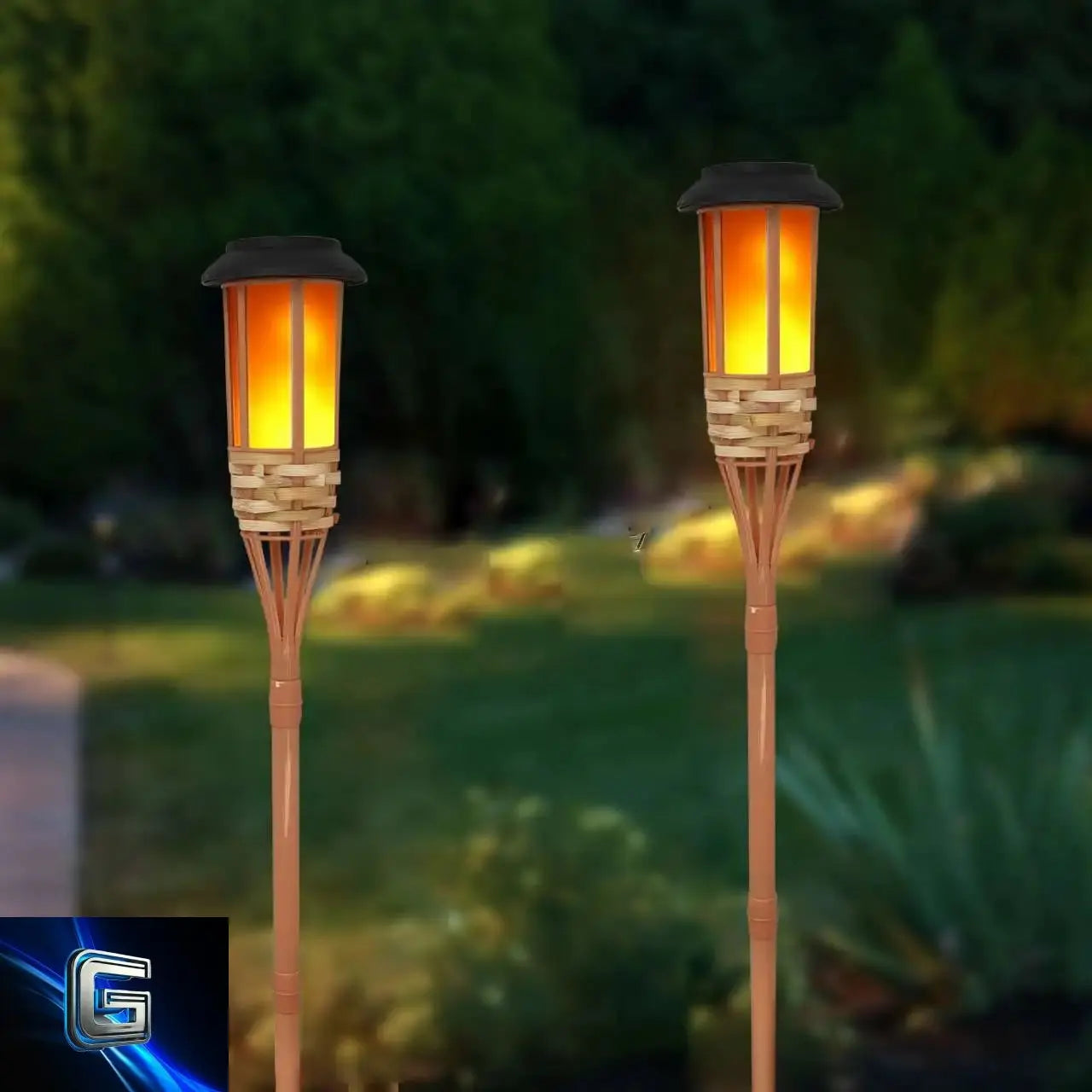 Lampe solaire bambou gadjeteck