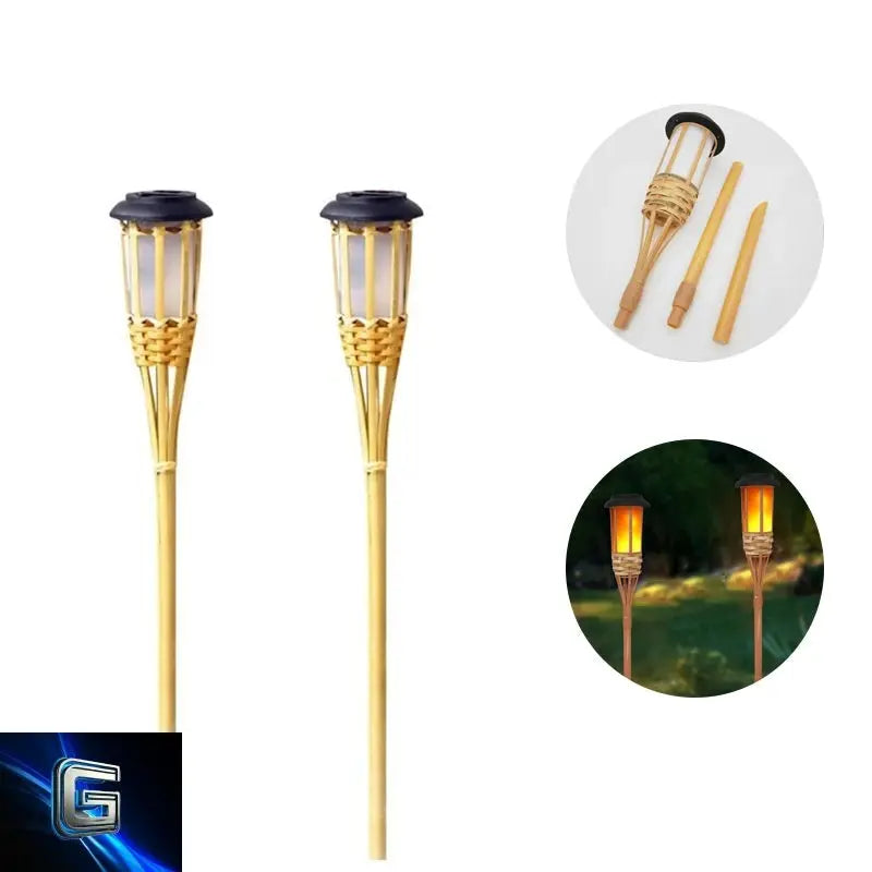 Lampe solaire bambou gadjeteck