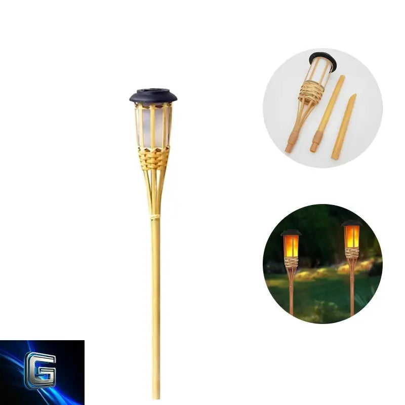 Lampe solaire bambou gadjeteck