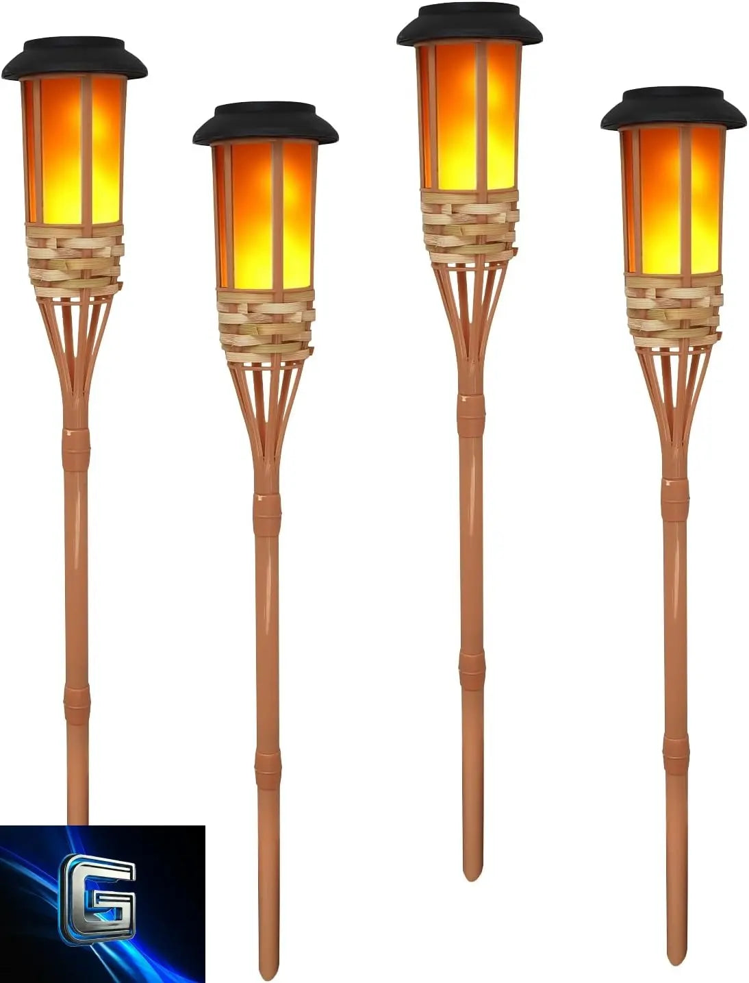 Lampe solaire bambou gadjeteck
