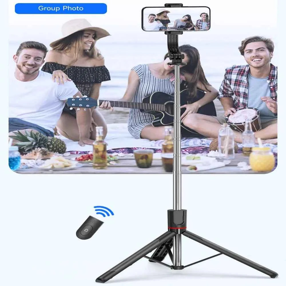 Bâton de selfie extensible avec trépied portable, télécommande Bluetooth pour iOS et Android