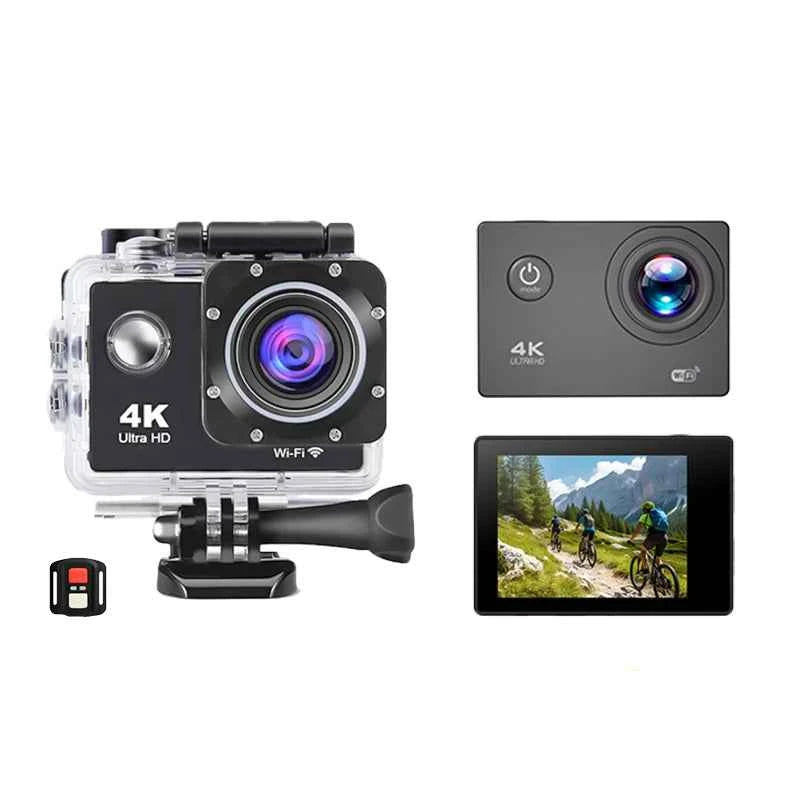 Caméra d'action 4K étanche Null - Enregistrement vidéo 4K/30FPS, WiFi, 2.0", 170° DGS, Zoom 4X, étanche pour sports en extérieur