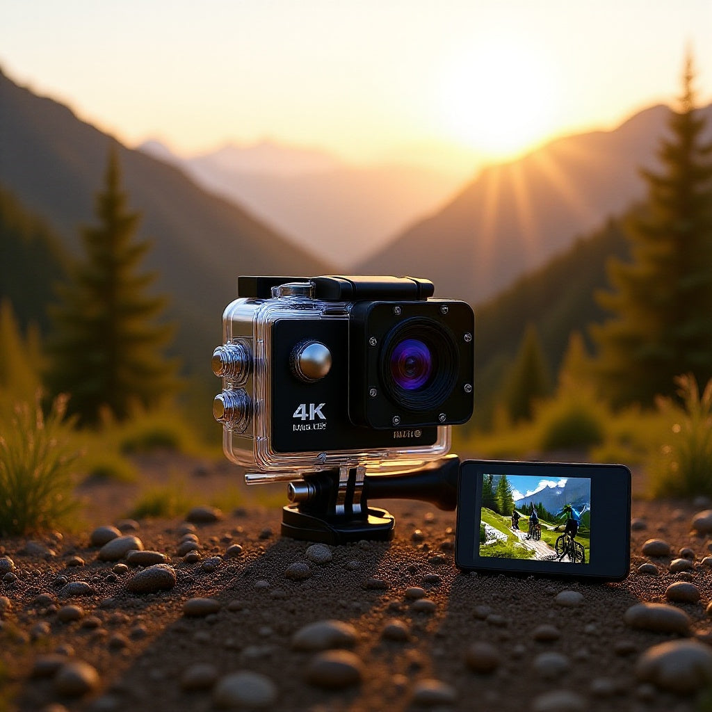 Caméra d'action 4K étanche Null - Enregistrement vidéo 4K/30FPS, WiFi, 2.0", 170° DGS, Zoom 4X, étanche pour sports en extérieur