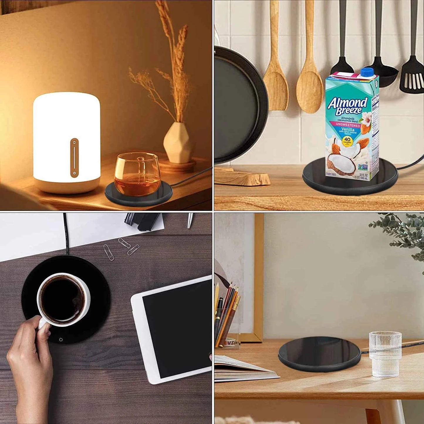 Mug chauffant électrique - Réchauffeur de tasse USB pour café, thé, et eau avec plateau thermostatique intelligent pour bureau et maison
