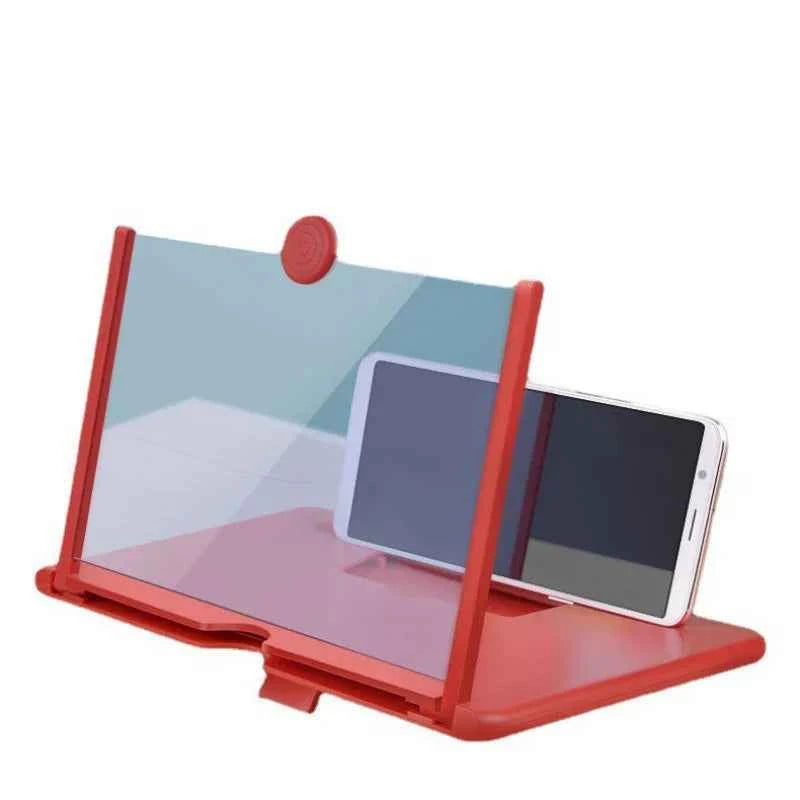 Amplificateur d'écran 3D pour téléphone avec pied flexible, lentille HD anti-lumière bleue sans batterie