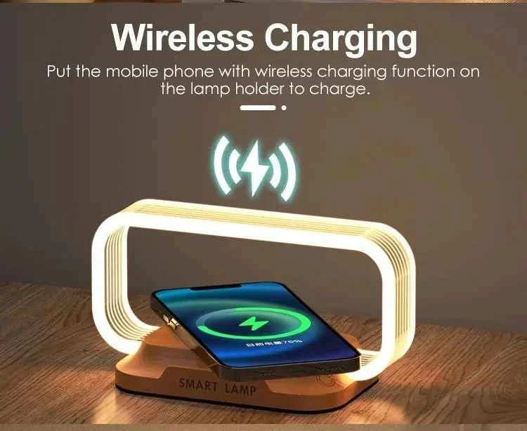 Veilleuse chargeur sans fil Table lampe de bureau dock de charge rapide pour iPhone Samsung Xiaomi