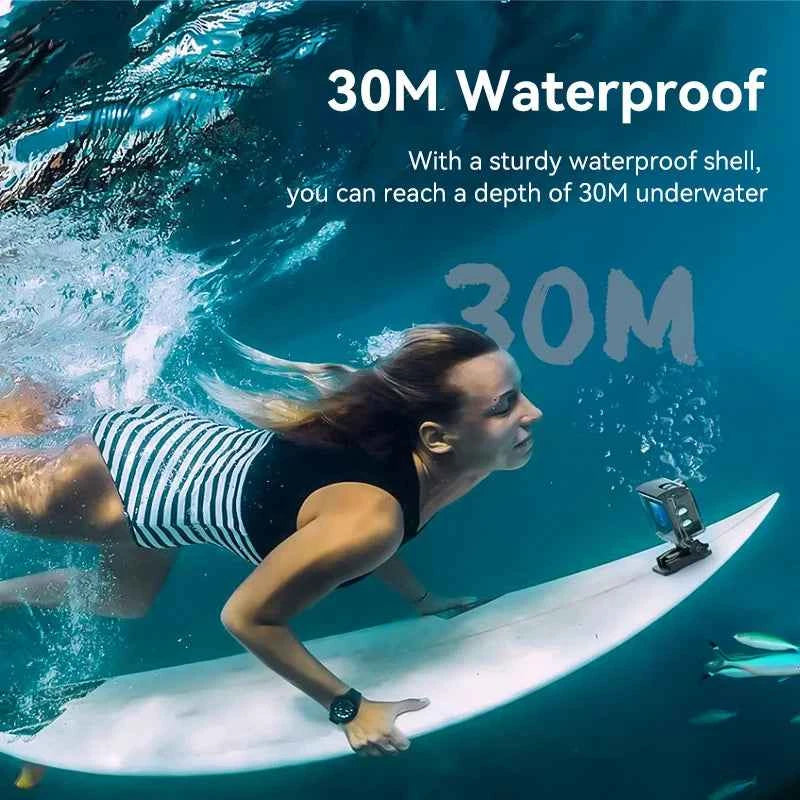 Caméra d'action 4K étanche Null - Enregistrement vidéo 4K/30FPS, WiFi, 2.0", 170° DGS, Zoom 4X, étanche pour sports en extérieur