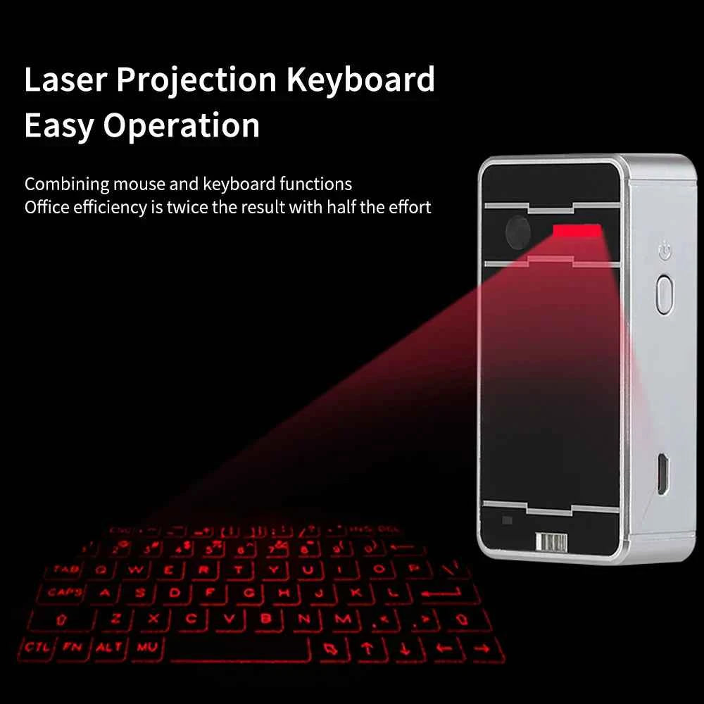 Portable Bluetooth Virtual Laser Keyboard Wireless Projector Keyboard With Mouse function For iphone Tablet Computer Phone