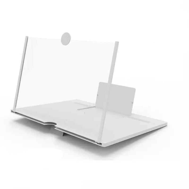 Amplificateur d'écran 3D pour téléphone avec pied flexible, lentille HD anti-lumière bleue sans batterie
