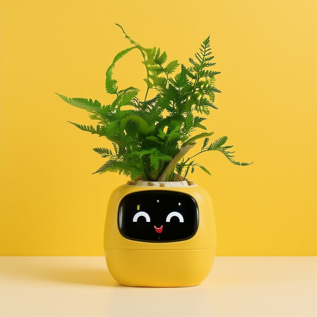Jardinière Intelligente Tuya Ivy : 49 Expressions Riches, 7 Capteurs Intelligents, Chips AI pour Élever vos Plantes Facilement et Amusant