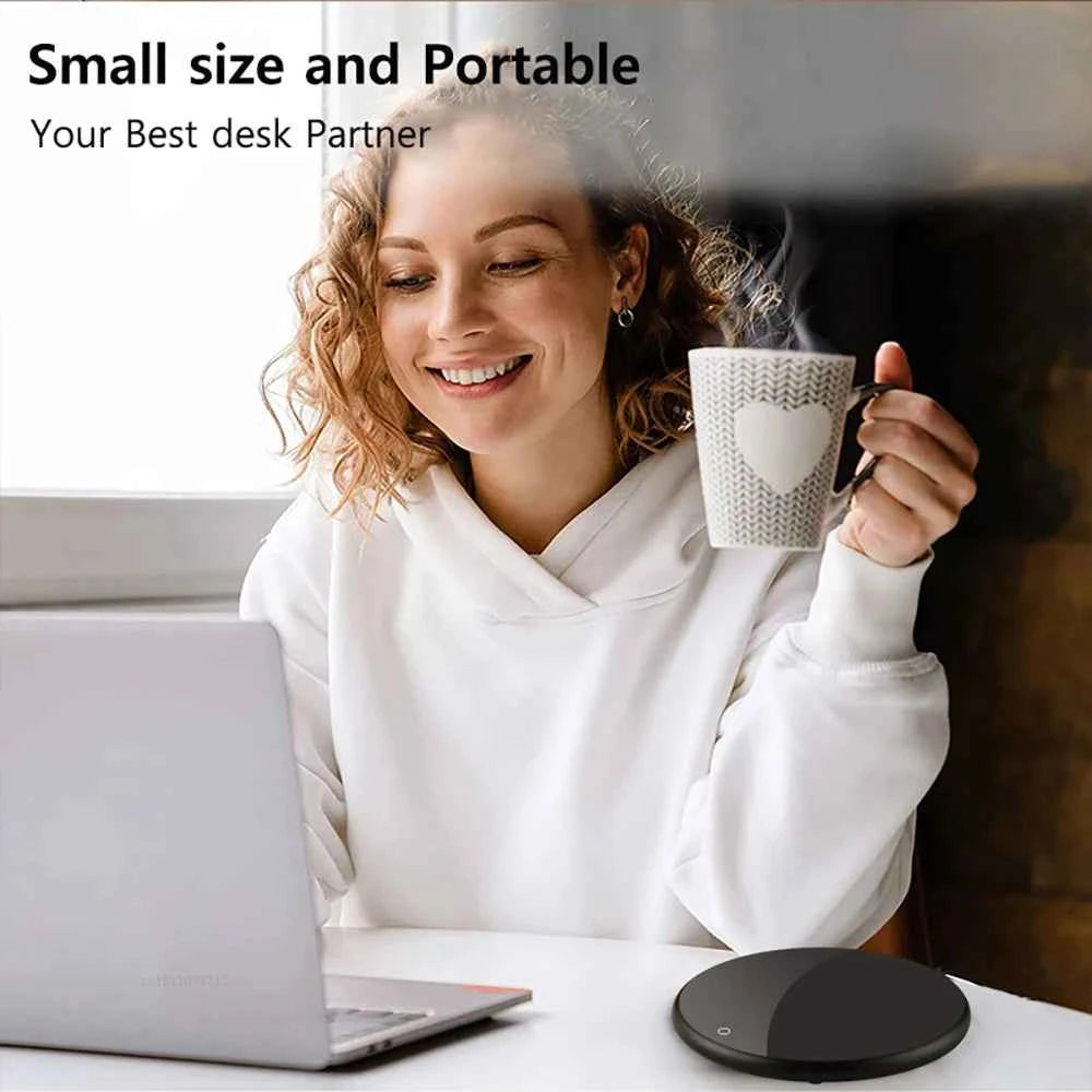 Mug chauffant électrique - Réchauffeur de tasse USB pour café, thé, et eau avec plateau thermostatique intelligent pour bureau et maison