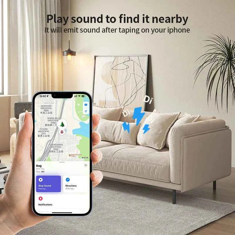 Balise GPS Bluetooth iPhone - Dispositif de rappel anti-perte compatible avec Apple Find My et tag de remplacement MFI