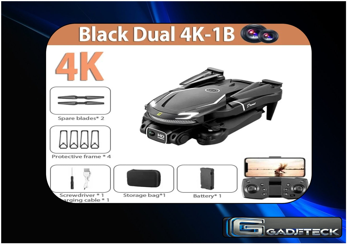 Xioaim V88 Drone avec Caméra HD 8K, GPS WiFi, Suivi Intelligent, Longue Autonomie, Évitement d'Obstacles