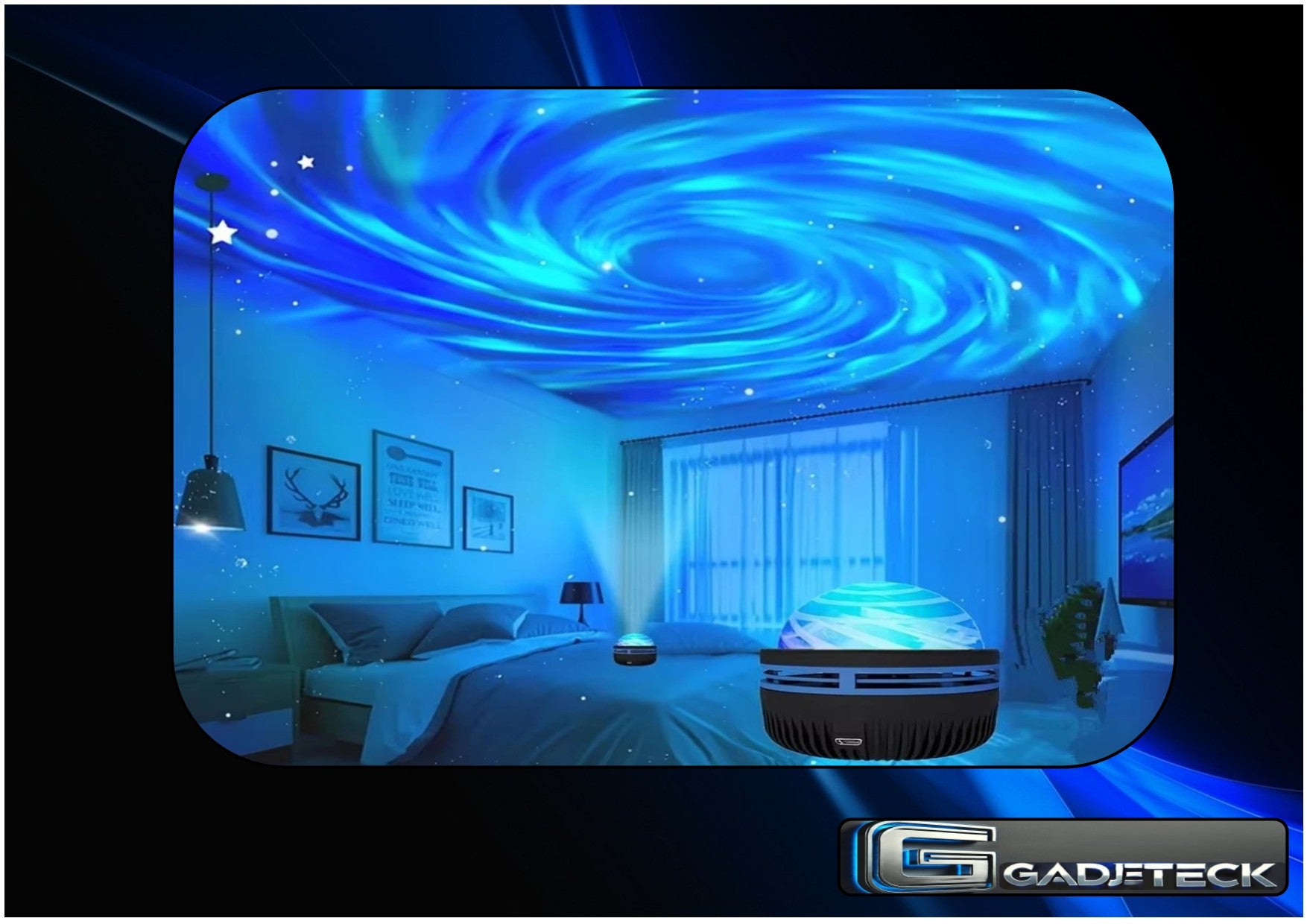Lumière de projecteur LED Galaxy Projecteur de ciel Galaxy coloré Veilleuse Nuit Décoration de chambre d’enfants - gadjeteck