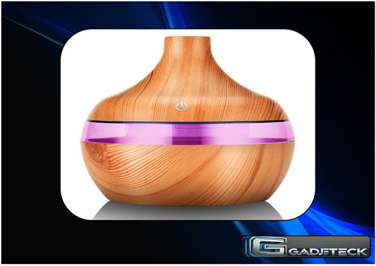 Humidificateur Diffuseur d’air aromatique électrique Humidificateur d’air à ultrasons en bois Huile essentielle Aromathérapie 300ml - gadjeteck