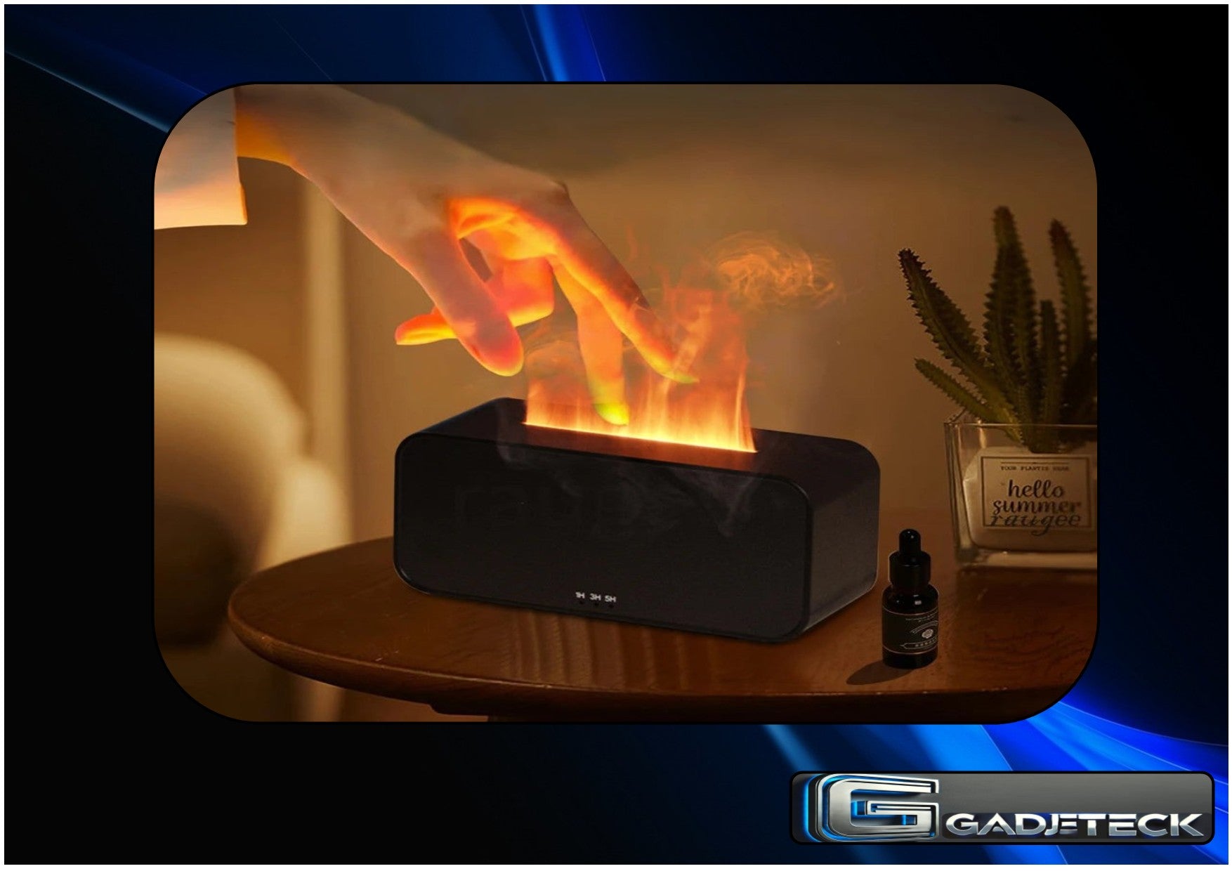 Humidificateur d’arôme d’air Diffuseur d’huiles essentielles mini flamme LED - gadjeteck