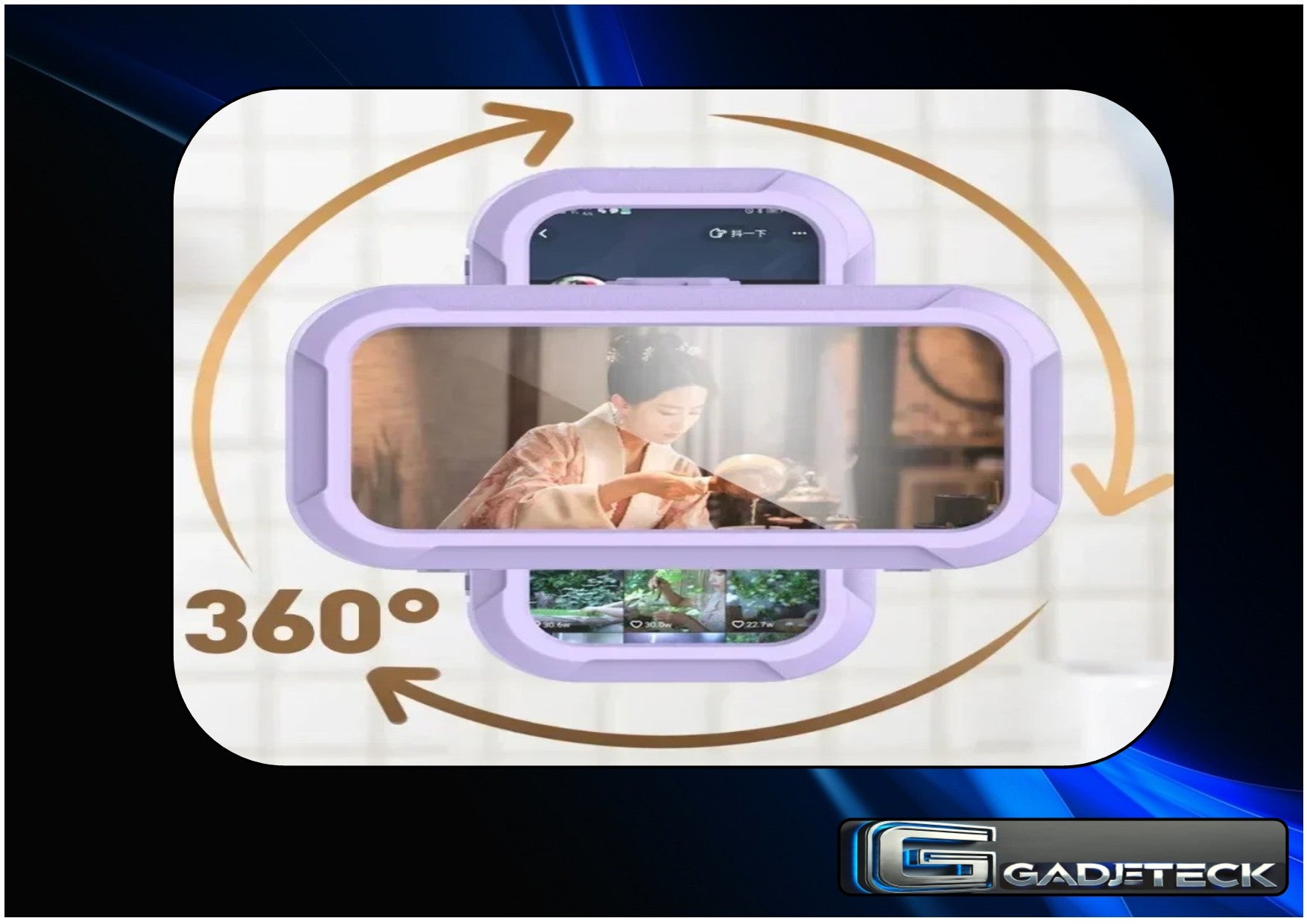 Support de téléphone de douche étanche 360° - gadjeteck