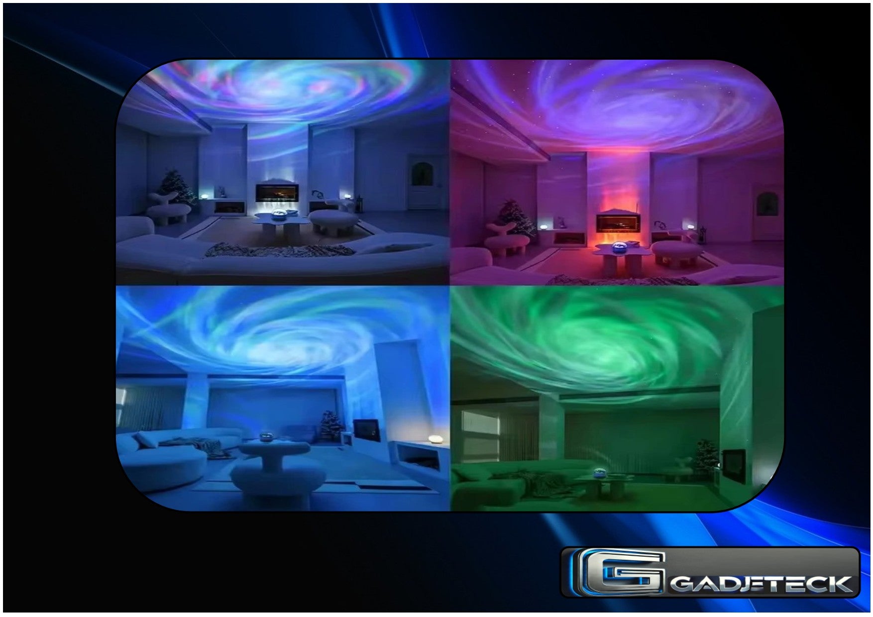 Lumière de projecteur LED Galaxy Projecteur de ciel Galaxy coloré Veilleuse Nuit Décoration de chambre d’enfants - gadjeteck