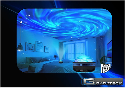 Lumière de projecteur LED Galaxy Projecteur de ciel Galaxy coloré Veilleuse Nuit Décoration de chambre d’enfants - gadjeteck