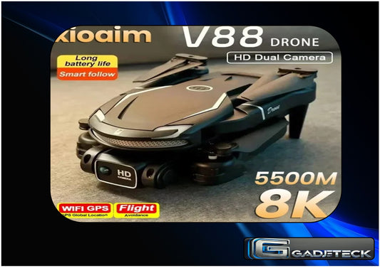 Xioaim V88 Drone with 8K HD Camera, WiFi GPS, Smart Follow, Long Battery Life, Obstacle Avoidance