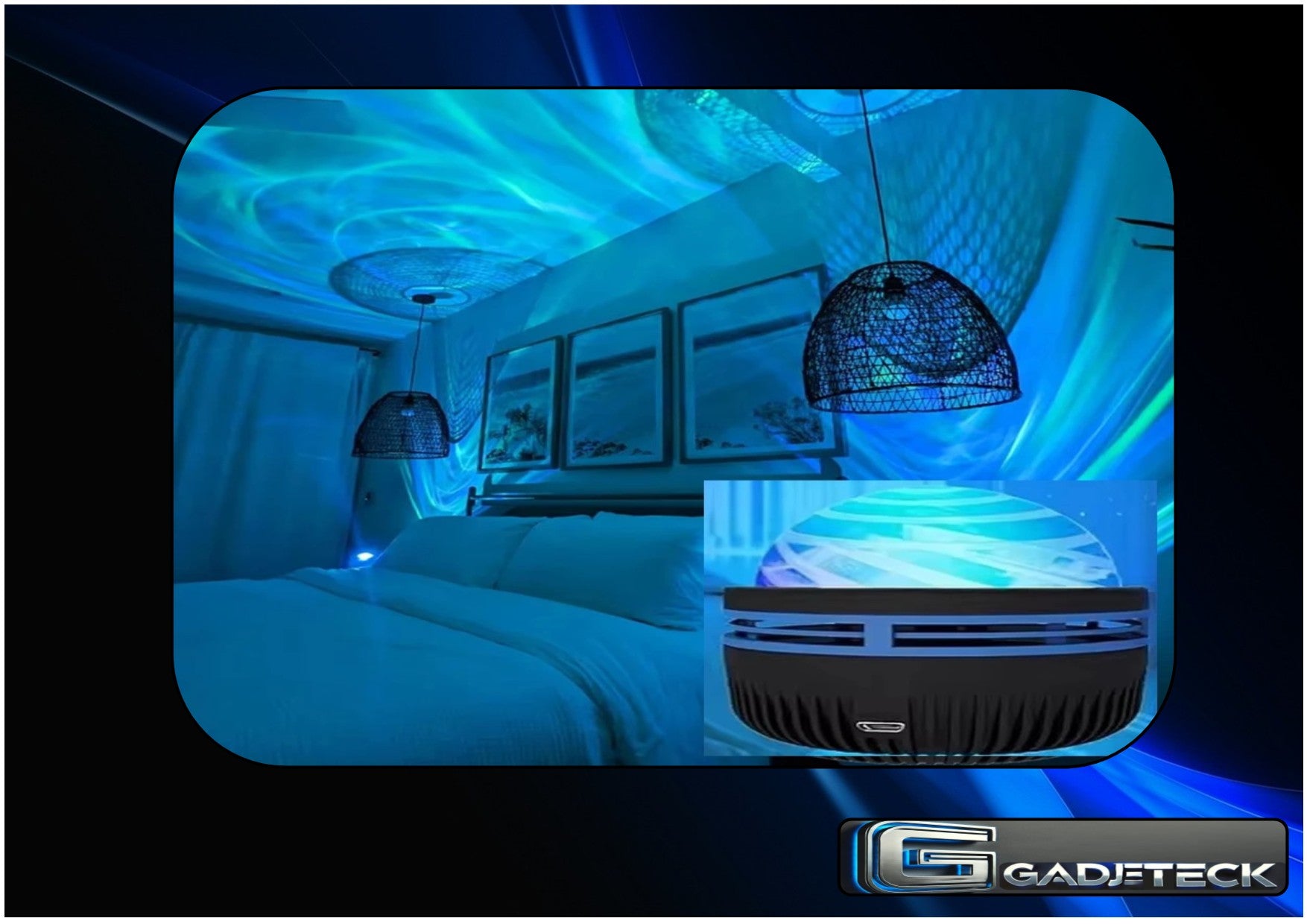 Lumière de projecteur LED Galaxy Projecteur de ciel Galaxy coloré Veilleuse Nuit Décoration de chambre d’enfants - gadjeteck