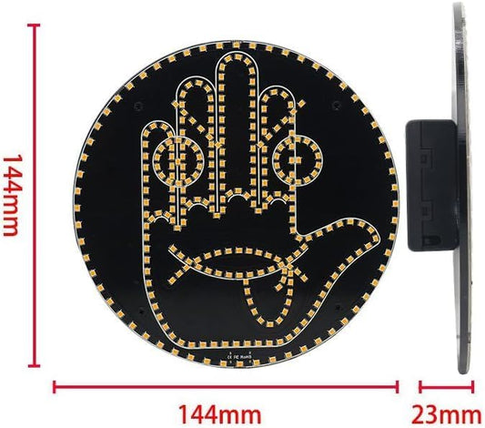 Lumière de doigt avec télécommande - Feu LED geste de la main pour colère au volant