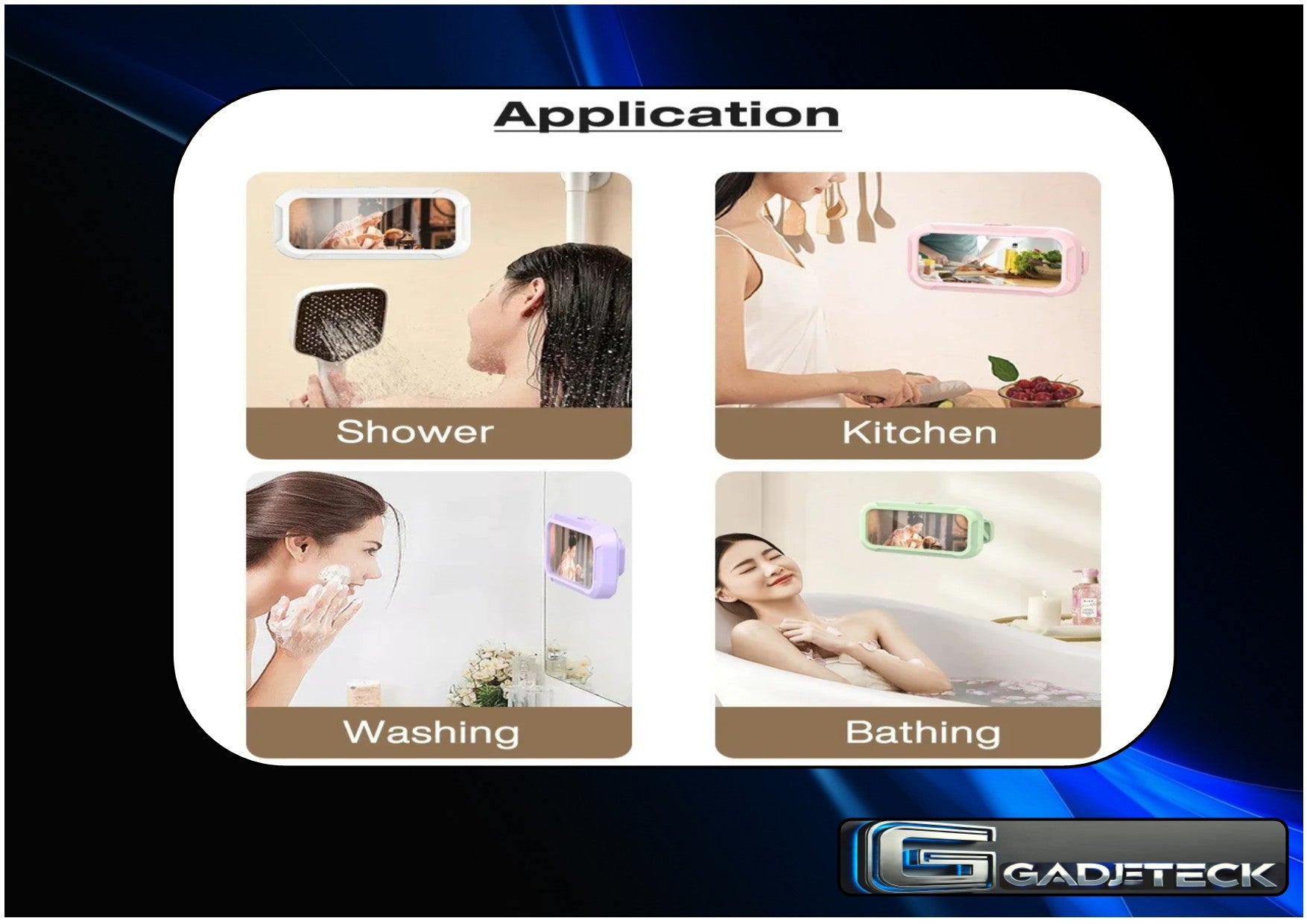 Support de téléphone de douche étanche 360° - gadjeteck