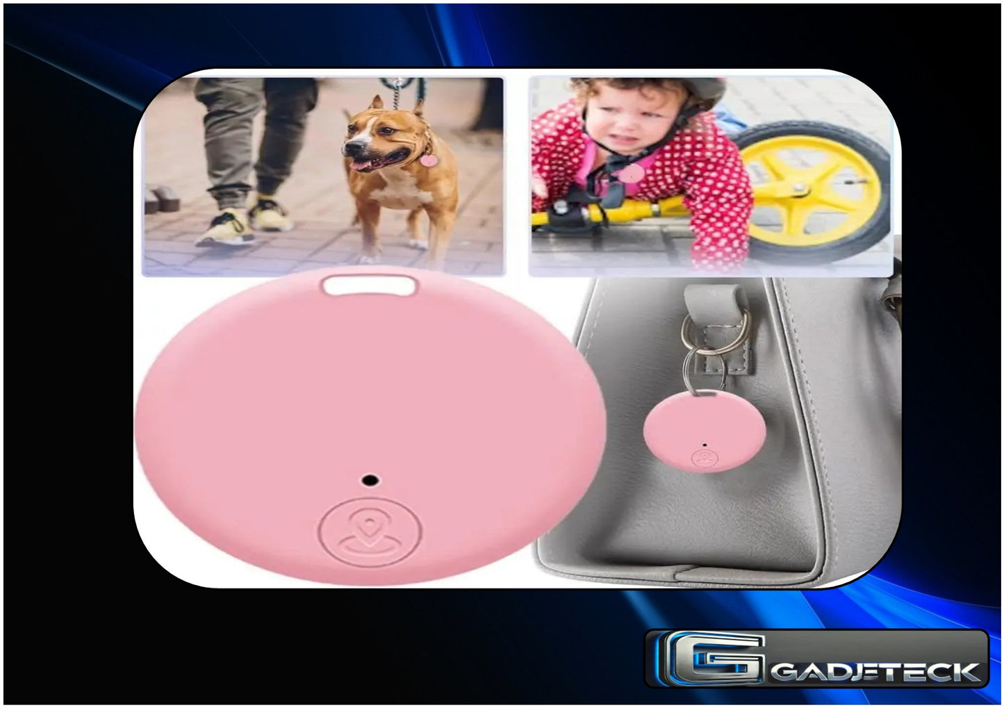 Mini localisateur GPS, alarme anti-perte, portefeuille, porte-clés, étiquette intelligente, traceur compatible Bluetooth - gadjeteck