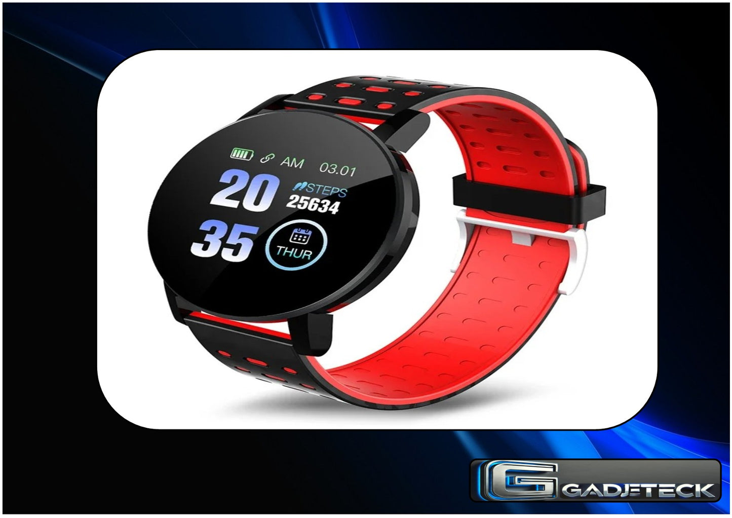 Montre intelligente Hommes Femmes Fréquence Cardiaque Surveillance de la pression artérielle Bluetooth - gadjeteck