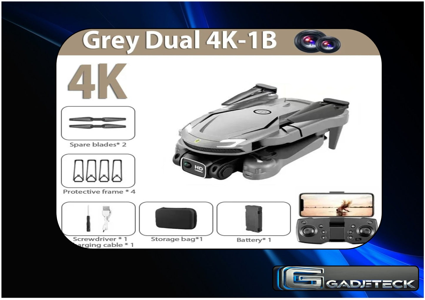 Xioaim V88 Drone avec Caméra HD 8K, GPS WiFi, Suivi Intelligent, Longue Autonomie, Évitement d'Obstacles