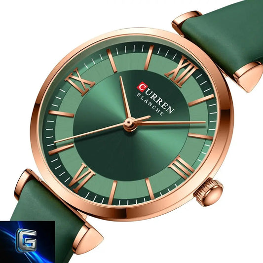 NEW CURREN Watches Women's Quartz Leather Wrsitwatches Fashionable Classic Clock Montre femme gadjeteck