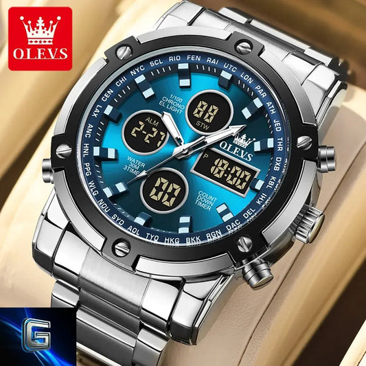 OLEVS Digital Men Military Watch 30m Waterproof Wristwatch LED Quartz Clock Sport Watch Male Watches Men Relogios Masculino 1106 gadjeteck