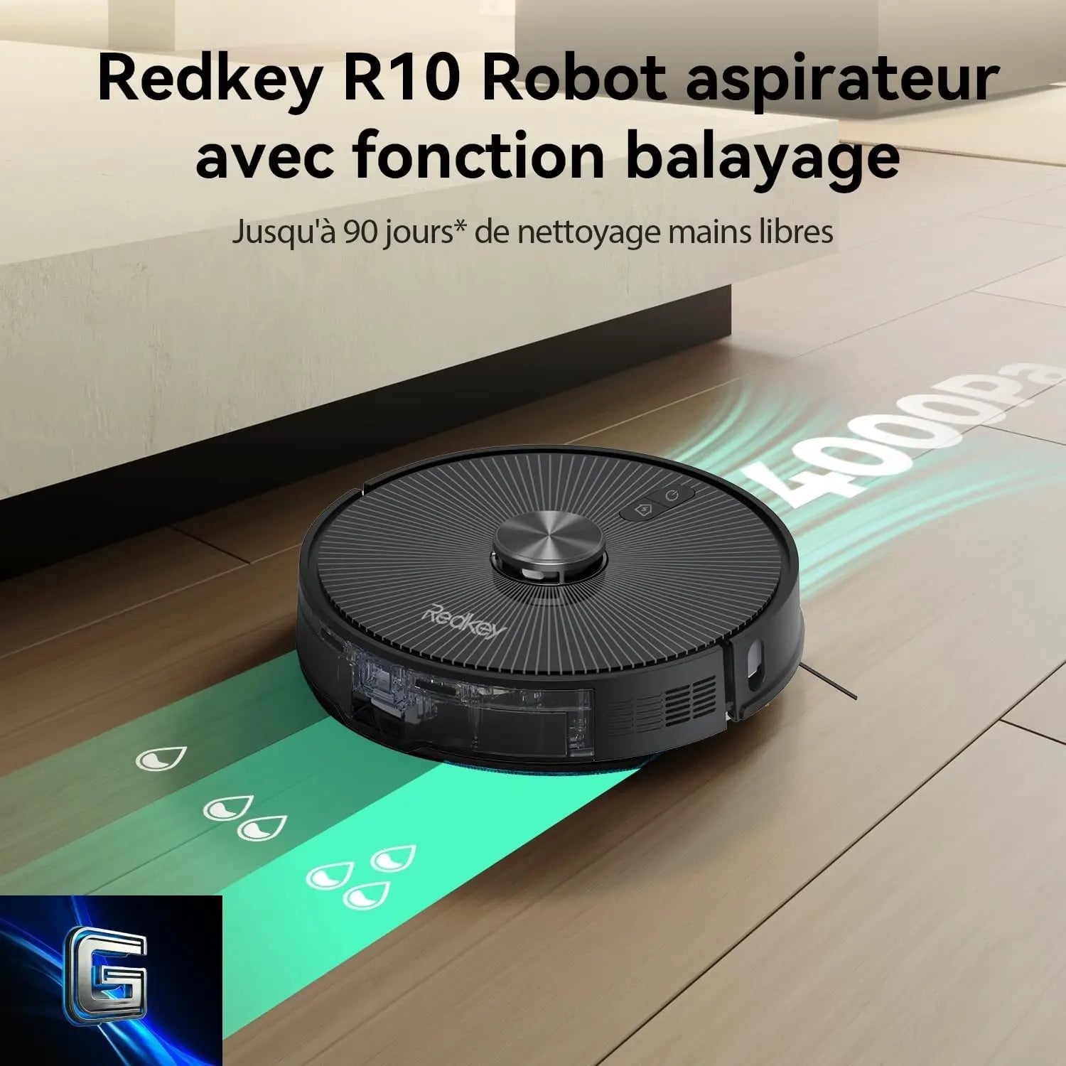 Redkey R10 Aspirateur Robot avec Station de Vidange gadjeteck